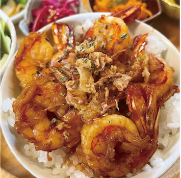 ジンジャーシュリンプ丼